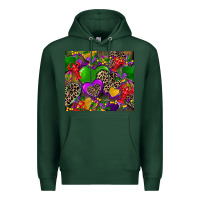 Sports Green mardi gras hearts Premium Hoodie - CowGirlArtShop