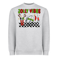 Heather Grey jolly vibes Heavyweight Sweatshirt - MaliasSmallBusiness