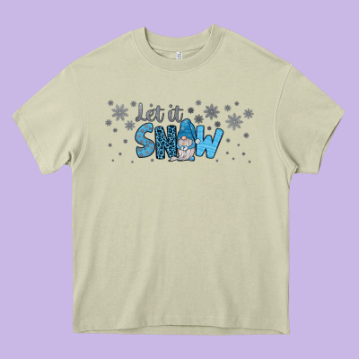 Winter Let It Snow Heavy Core Tee Designed By Jahusdesignshop