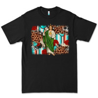 Black san judas leopard cowhide background Premium Tee - JahusDesignShop