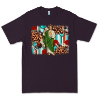 Plum san judas leopard cowhide background Premium Tee - JahusDesignShop