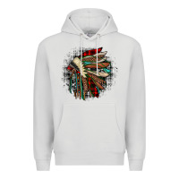 Dove Grey indian headdress Premium Hoodie - JahusDesignShop