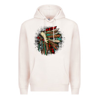 Pale Pink indian headdress Premium Hoodie - JahusDesignShop