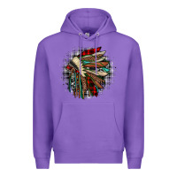 Purple indian headdress Premium Hoodie - JahusDesignShop