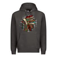 Smoke indian headdress Premium Hoodie - JahusDesignShop