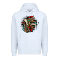 White indian headdress Premium Hoodie - JahusDesignShop