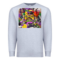Heather Grey mardi gras gamer Premium Sweatshirt - CowGirlArtShop