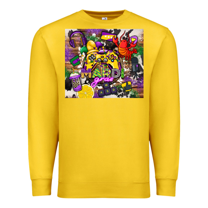 Mardi Gras Gamer Premium Sweatshirt by CowGirlArtShop | Teevron