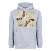 Heather Grey dirty baseball pattern Heavyweight Hoodie - TumblerDesignByShophia