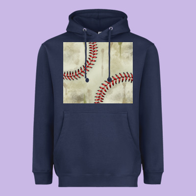 Dirty Baseball Pattern Heavyweight Hoodie Designed By Tumblerdesignbyshophia