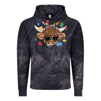 Cloud Black autism awareness cow Vintage Hoodie - MaliasSmallBusiness