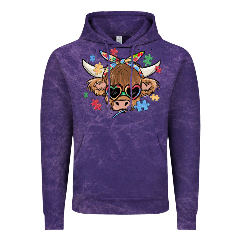 Autism Awareness Cow Vintage Hoodie by MaliasSmallBusiness | Teevron