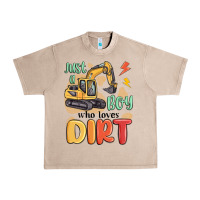 French Oak just a boy who loves dirt Urban Heavy Tee - MaliasSmallBusiness