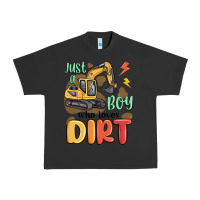 Pigment Black just a boy who loves dirt Urban Heavy Tee - MaliasSmallBusiness