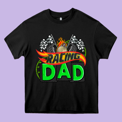 Racing Dad With Racing Oto Equipment Heavy Core Tee Designed By Adodesignshop