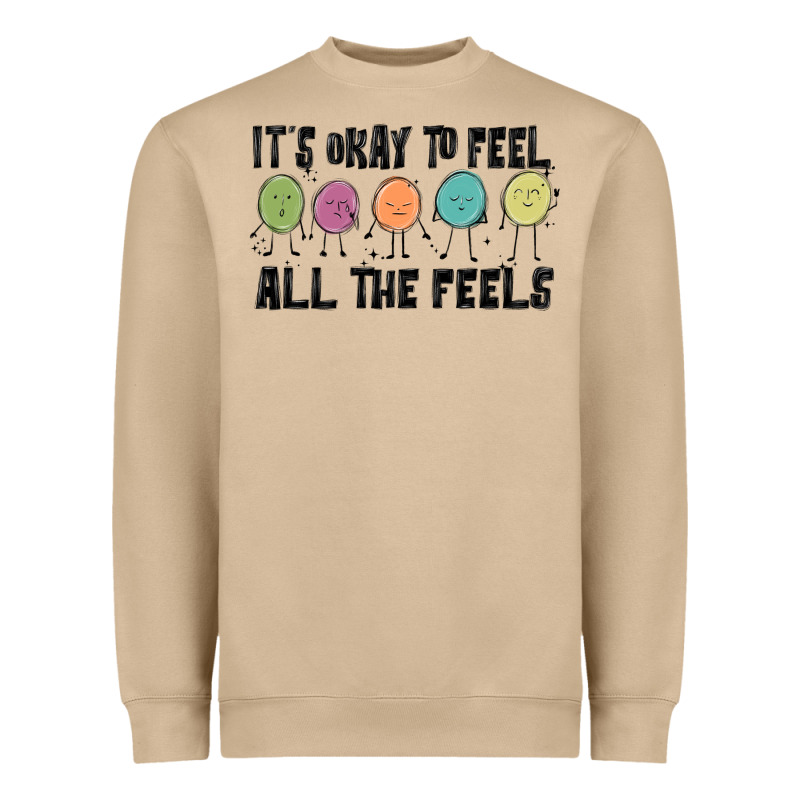 ıt's Okay To Feel All The Feels Heavyweight Sweatshirt by MaliasSmallBusiness | Teevron