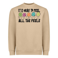 Mushroom ıt's okay to feel all the feels Heavyweight Sweatshirt - MaliasSmallBusiness