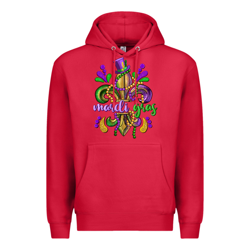 Mardi Gras Fleur De Lis Premium Hoodie by CowGirlArtShop | Teevron