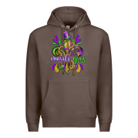 Coffee mardi gras fleur de lis Premium Hoodie - CowGirlArtShop
