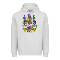 Dove Grey mardi gras fleur de lis Premium Hoodie - CowGirlArtShop