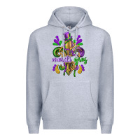 Heather Grey mardi gras fleur de lis Premium Hoodie - CowGirlArtShop