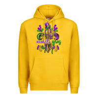 Lemon mardi gras fleur de lis Premium Hoodie - CowGirlArtShop