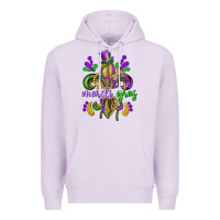 Lilac mardi gras fleur de lis Premium Hoodie - CowGirlArtShop