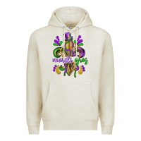 Oatmeal Heather mardi gras fleur de lis Premium Hoodie - CowGirlArtShop