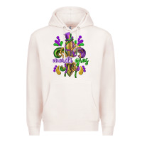 Pale Pink mardi gras fleur de lis Premium Hoodie - CowGirlArtShop