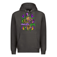 Smoke mardi gras fleur de lis Premium Hoodie - CowGirlArtShop