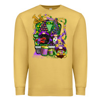 Antique Gold mardi gras gnomies truck Premium Sweatshirt - CowGirlArtShop