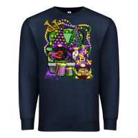 Navy mardi gras gnomies truck Premium Sweatshirt - CowGirlArtShop