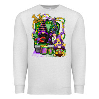 Oatmeal Heather mardi gras gnomies truck Premium Sweatshirt - CowGirlArtShop