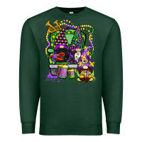 Sports Green mardi gras gnomies truck Premium Sweatshirt - CowGirlArtShop
