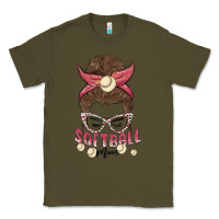 Army Green softball mom Classic Tee - MaliasSmallBusiness