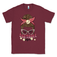 Burgundy softball mom Classic Tee - MaliasSmallBusiness