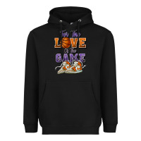 Black for the love of the game basketball Heavyweight Hoodie - HowdyJamesFarm
