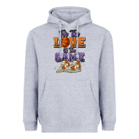Heather Grey for the love of the game basketball Heavyweight Hoodie - HowdyJamesFarm