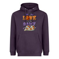 Plum for the love of the game basketball Heavyweight Hoodie - HowdyJamesFarm