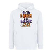 White for the love of the game basketball Heavyweight Hoodie - HowdyJamesFarm