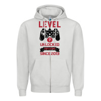 Dove Grey Kids Level 7 Unlocked Awesome Since 2013 Zipper Hoodie - Bettercallsaul