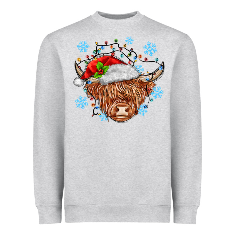 Christmas Cow Heavyweight Sweatshirt by MaliasSmallBusiness | Teevron