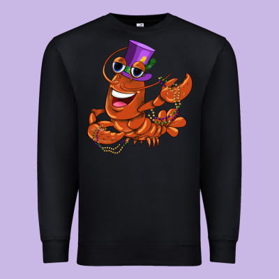 Mardi Gras Crawfish Premium Sweatshirt Designed By Cowgirlartshop