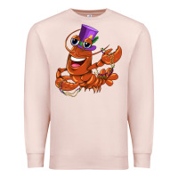 Pale Pink mardi gras crawfish Premium Sweatshirt - CowGirlArtShop