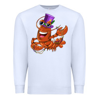 White mardi gras crawfish Premium Sweatshirt - CowGirlArtShop