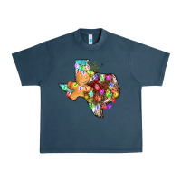 Midnight Navy christmas texas map Urban Heavy Tee - AdoDesignShop
