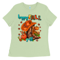 Matcha happy fall y'all  cowgirl Ladies Tee - AdoDesignShop