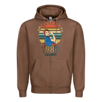 Chestnut Vintage 1980 Original Parts Women 40th Birthday Zipper Hoodie - Bettercallsaul