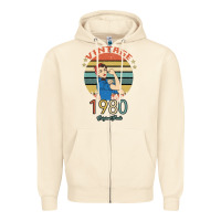 Sandshell Vintage 1980 Original Parts Women 40th Birthday Zipper Hoodie - Bettercallsaul