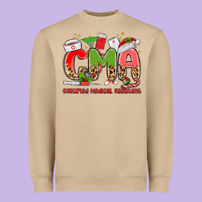 Cma Certified Medical Assistant Heavyweight Sweatshirt Designed By Maliassmallbusiness